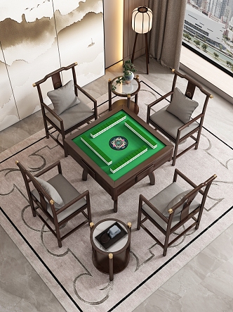 New Chinese Mahjong Table Combination 3d model