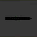 Futuristic Sci Fi Weapon With Green Glowing Accents And Sleek Black Design