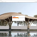 Modern gallery frame special-shaped pavilion special-shaped door head special-shaped gallery frame special-shaped structure 3d model