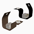 Modern Bookshelf 3d model