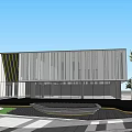 Modern Commercial Complex Featuring High Rise Buildings Greenery Plaza And Pedestrian Walkways
