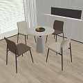 Modern leisure table and chair combination negotiation table and chair combination 3d model