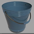 Durable Blue Plastic Bucket With Black Handle For Daily Washing Supplies
