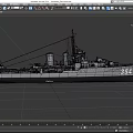 Monaghan Battleship Cruiser Frigate Warship Destroyer Battleship Steamship Video Class Super Realistic High Precision Low Face Number Low Model 3d model