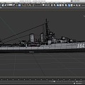 Monaghan Battleship Cruiser Frigate Warship Destroyer Battleship Steamship Video Class Super Realistic High Precision Low Face Number Low Model 3d model