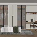 Home cloakroom SU model 3d model