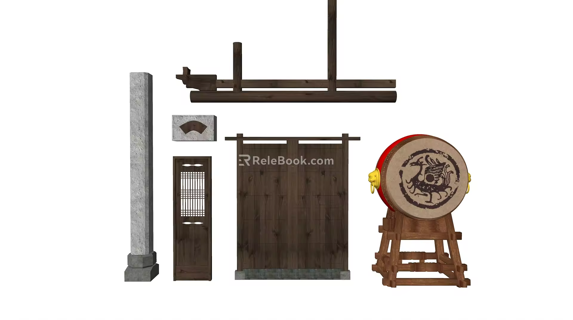 New Chinese Component Musical Instrument 3d model
