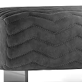 Stylish Ottoman Footstool With Zigzag Pattern Metal Legs In Black Dark Green Brown