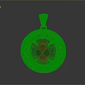 Exquisite Gold Pendant With Red Gemstone And Intricate Patterns As Daily Accessory