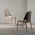 Modern Dining Chairs With Upholstered Seats And Wooden Legs In Different Colors