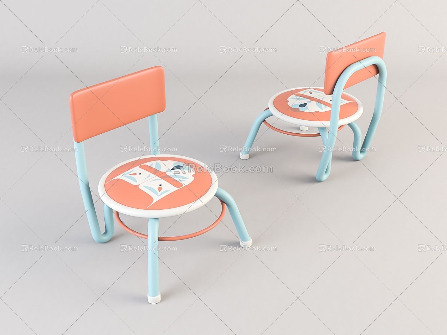 Modern cartoon children's chair model