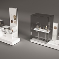 Cultural Relics Display Cabinet Display Desk 3d model