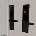 Smart door lock fingerprint lock door handle 3d model