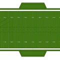 American Football Field Layout With Yard Lines And End Zone Dimensions