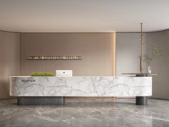 Modern Reception Front Office Front Office Front Office Front Office Sales Office Front Desk Hotel Front Desk 3d model