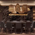 Elegant Private Box Interior With Wooden Elements Glass Partitions Dining Table Chairs And Warm Lighting