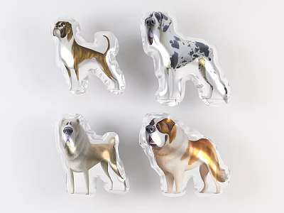 Inflatable Dog Decorations With Various Breeds Colorful Designs And Lifelike Shapes 3d model