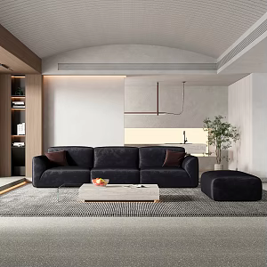Modern dirty old flannel sofa 3d model