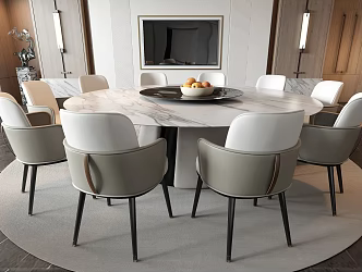 Dining Table and Chair Room Dining Table and Chair Round Dining Table Dining Chair Single Chair Dining Table Accessories 3d model