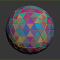Colorful Triangular Geometric Design Decorative Sphere Lamp For Modern Home Interior