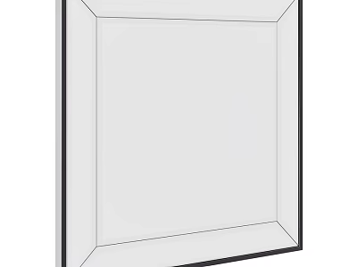 Modern Square Framed Wall Mirror with Sleek Design for Home Decor 3d model