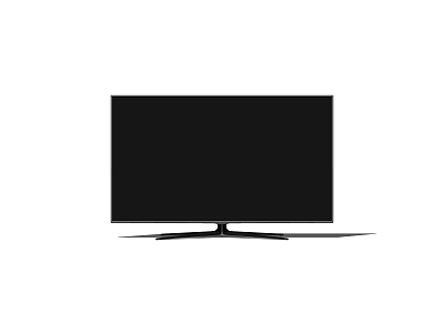 Sleek Black Flat Screen Television With Modern Stand Design And Thin Bezel 3d model