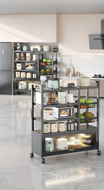 Modern Kitchen Cabinets For Efficient Storage And Organization 3d model 
