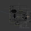 Modern Office Interior With Open Space Black White Color Scheme Sofas Coffee Tables And Bookshelf