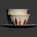 Everyday Living Essentials Paper Cups With Matching Saucers Featuring Colorful Decorative Patterns