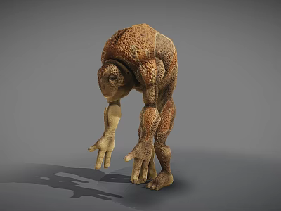 Monstrous Creature Character With Rough Skin Texture And Bent Posture 3D Model Design 3d model