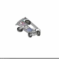 Detailed Vehicle Chassis Equipment With Wheels Suspension System and Frame Structure