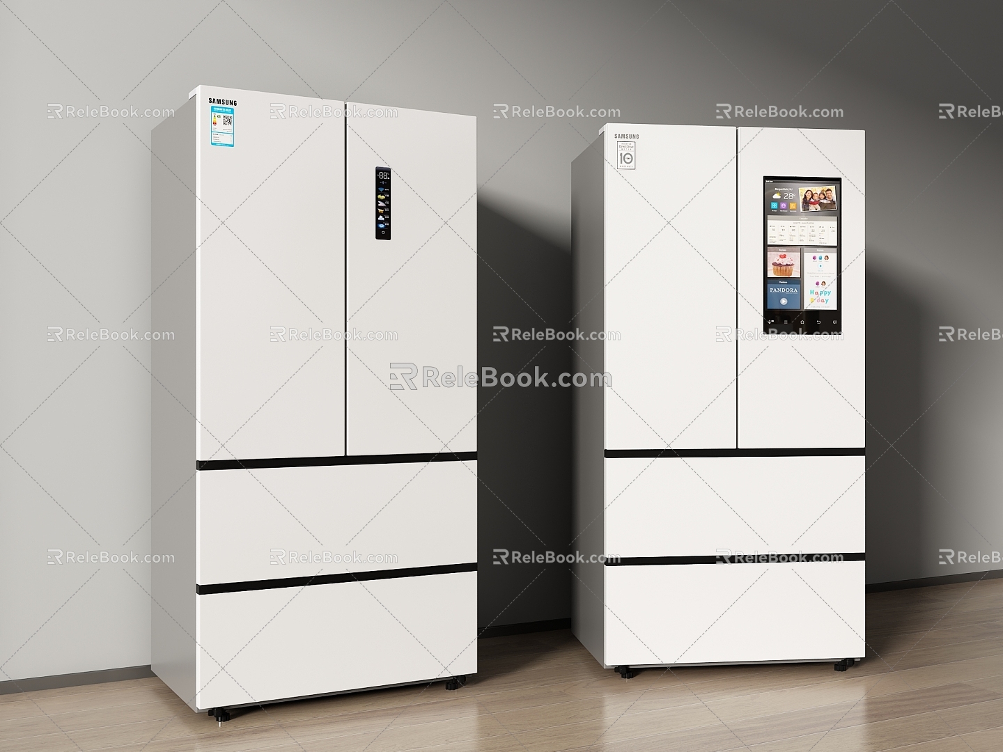 Refrigerator French Refrigerator Four Door Refrigerator Smart Refrigerator Embedded Refrigerator 3d model