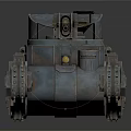 Military Tank With Heavy Armor Tracked Wheels Turret And Detailed Exterior