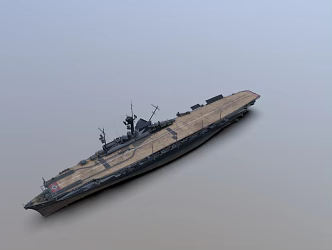 modern warship aircraft carrier 3d model