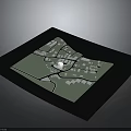 Modern Community Planning Model Urban Layout With Road Networks And Building Structures 3d model