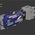 Blue And White Industrial Mechanical Device Featuring ITT Logo Panel Modules And Metallic Parts