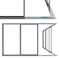 Modern Aluminum Frame Casement Window with Hinged Side Opening and Durable Structure 3d model