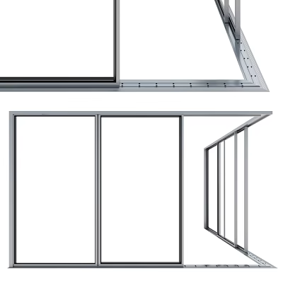 Modern Aluminum Frame Casement Window with Hinged Side Opening and Durable Structure 3d model