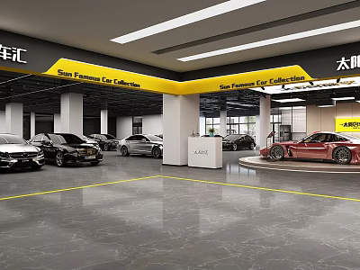 Hyundai 4S shop car dealery 3d model