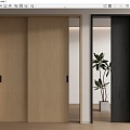 Now modern log sliding door solid wood sliding door solid wood sliding door 3d model