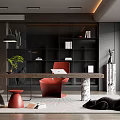 Modern study 3d model