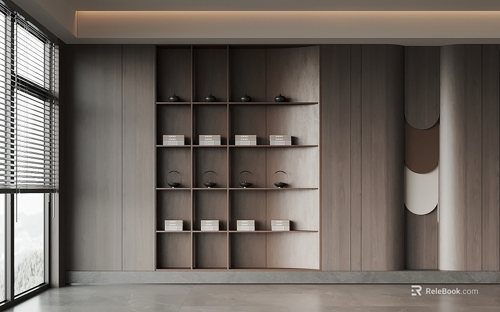 Modern Tea Cabinet Bookcase texture