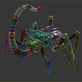 Mechanical Scorpion With Detailed Metal Structure And Robotic Design Elements