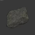 Dark Gray Rockery Stone with Rough Natural Texture and Natural Shape