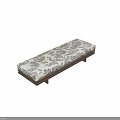 Stylish Sofa Bench With Decorative Patterned Cushion And Wooden Frame Base
