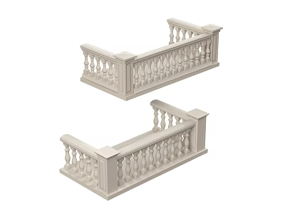 European-style Fence Guardrail European-style Roman Column Railing 3d model