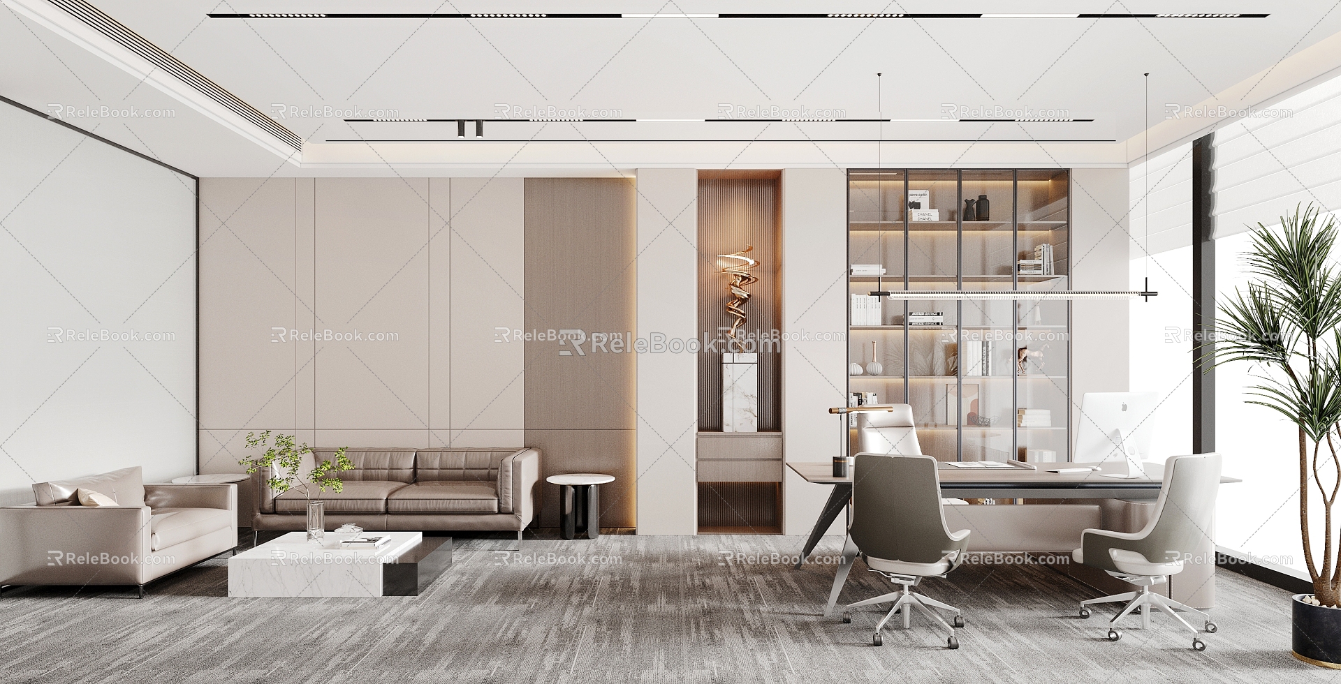 Office General Manager Office Desk 3d model