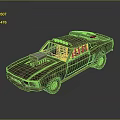 Rusty Modified Car With Roll Cage Roof Equipment And Off Road Tires