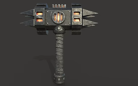 Game Weapon Lava Hammer 3d model
