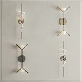 Modern Spiral Geometric Wall Lamps With Metal Gold Black Design For Home Interior